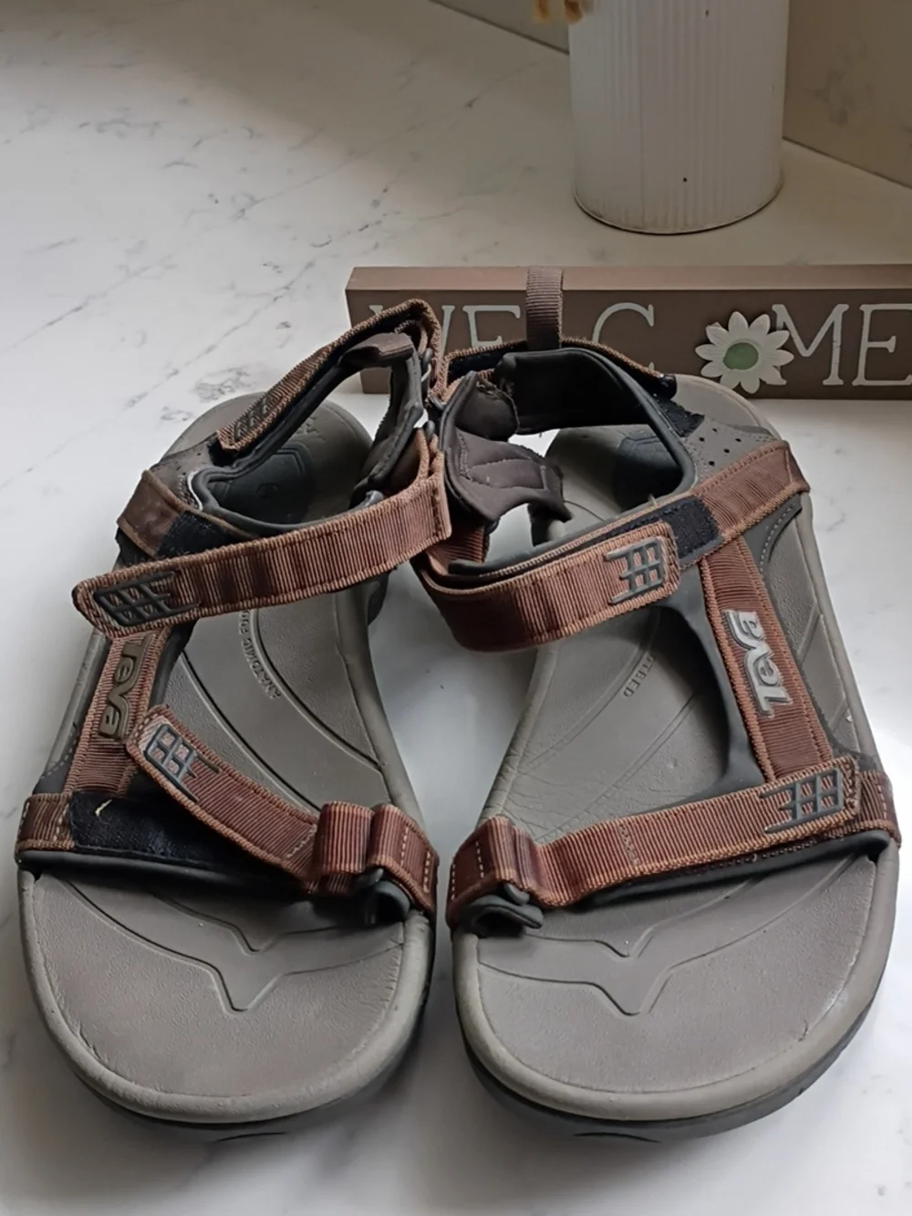 Teva Men's Brown and Gray Outdoor Sport Sandals
